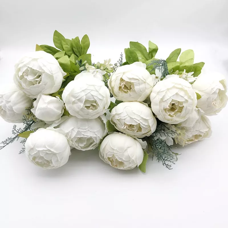 13 chinn síoda bouquet peony saorga síoda
