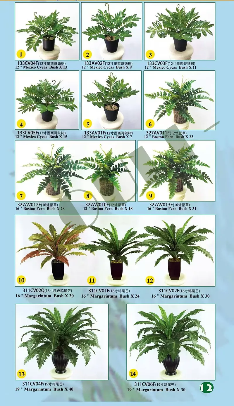Decorative Artificial Boston Fern plant bulk supplier