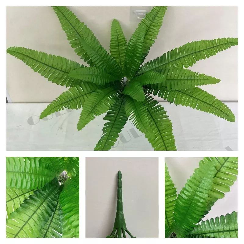 Potted Artificial Boston Ferns with realistic green foliage