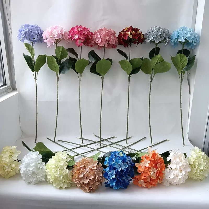 Bláthanna hydrangea bréige síoda